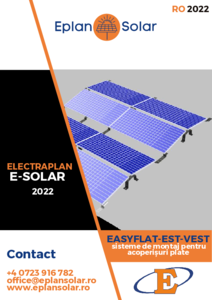 Sistem de montaj pentru panouri fotovoltaice pe acoperisuri plate Easyflat-Est-Vest - prezentare generala