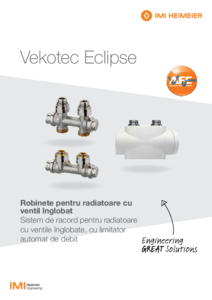 Robinete pentru radiatoare cu ventil inglobat Vekotec Eclipse - fisa tehnica