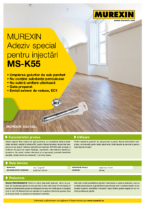 Adeziv special pentru injectari Murexin MS-K 55 - fisa tehnica