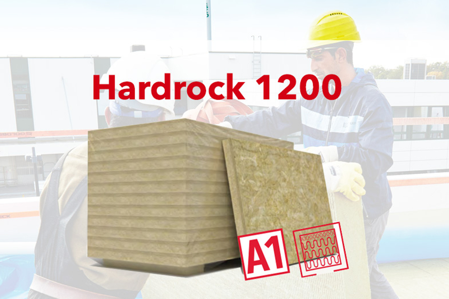 ROCKWOOL a lansat noile placi rigide de vata bazaltica “Dual Density” din 2 straturi integrate, hidrofobizate in masa, Hardrock 1200