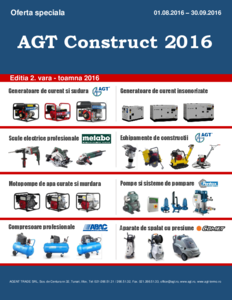 AGT Construct 2016 - Oferta speciala vara-toamna 2016 - prezentare generala