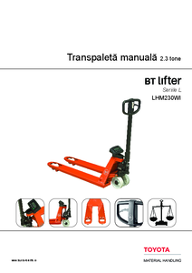 Transpalete manuale BT Lifter cu indicator de greutate - LHM230WI - fisa tehnica
