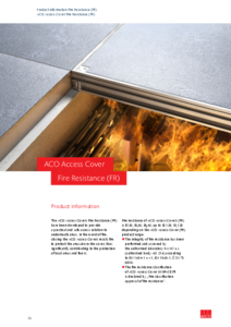Capace de acces ACO Access Covers Fire Resistance - prezentare detaliata