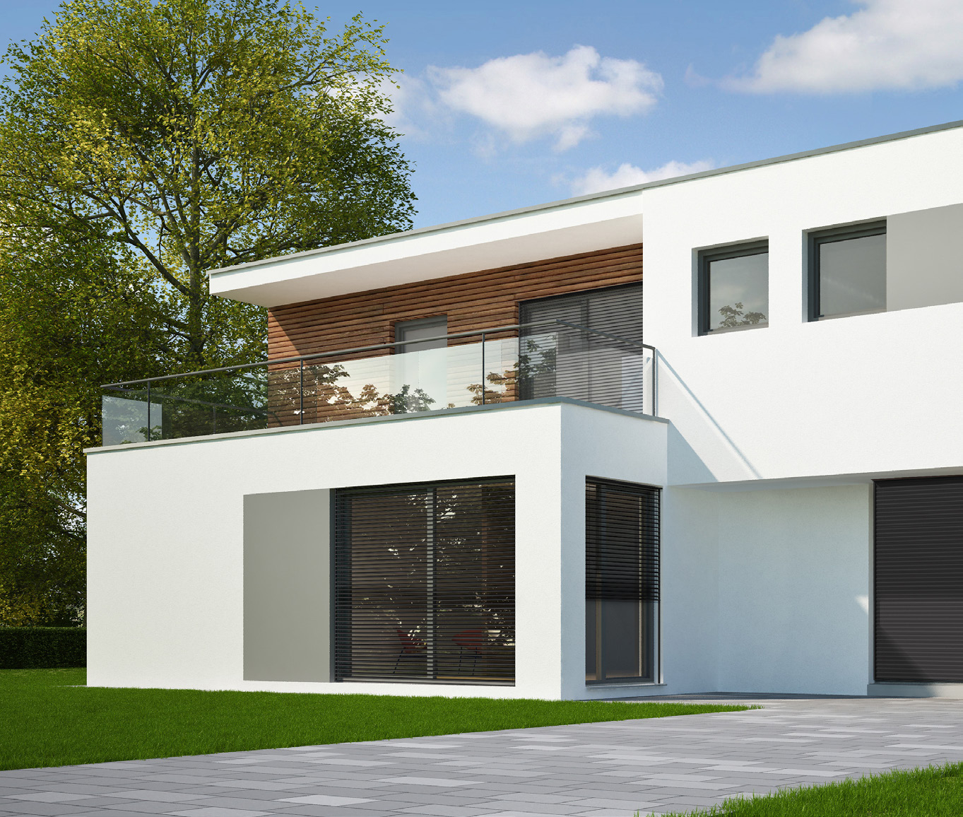 Jaluzele venetiene exterioare din aluminiu SunFas Z90 - montaj la vedere