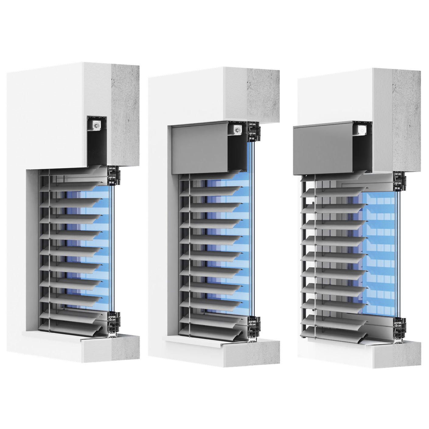 Jaluzele venetiene exterioare din aluminiu SunFas Z90