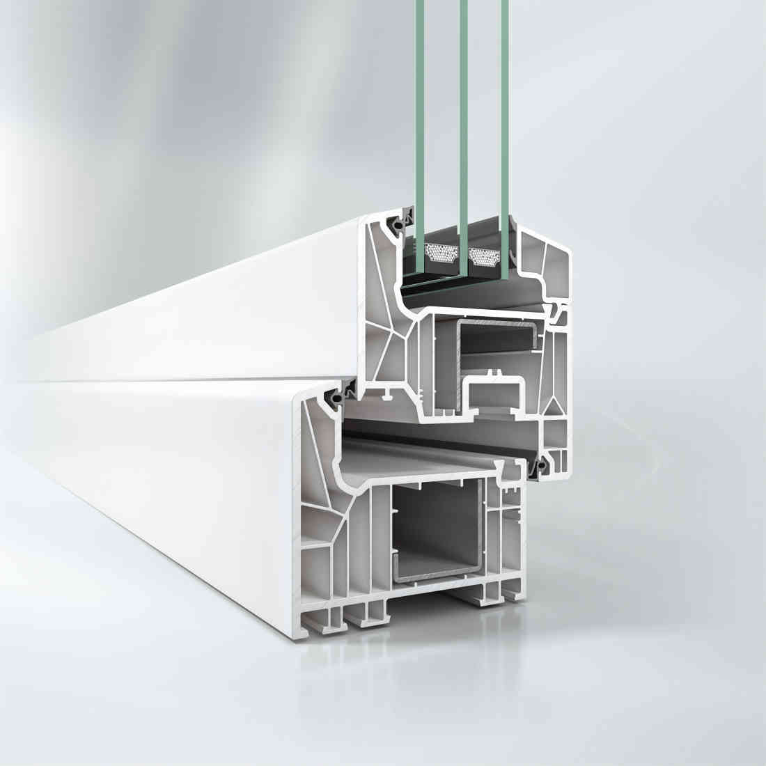 Sistem de profile PVC Schüco LivIng cu izolare termica la nivel de casa pasiva