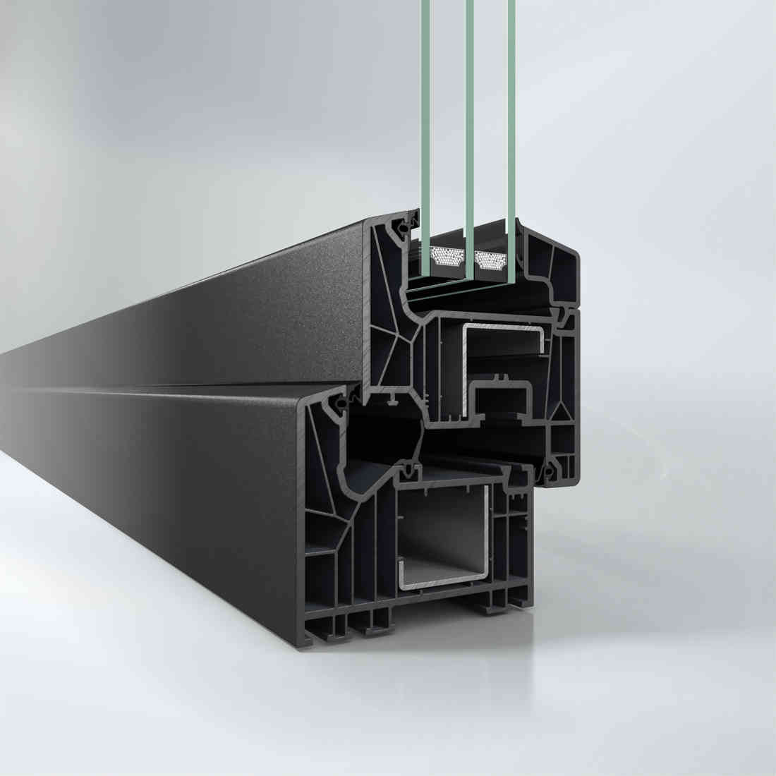 Sistem de profile PVC Schüco LivIng cu izolare termica la nivel de casa pasiva