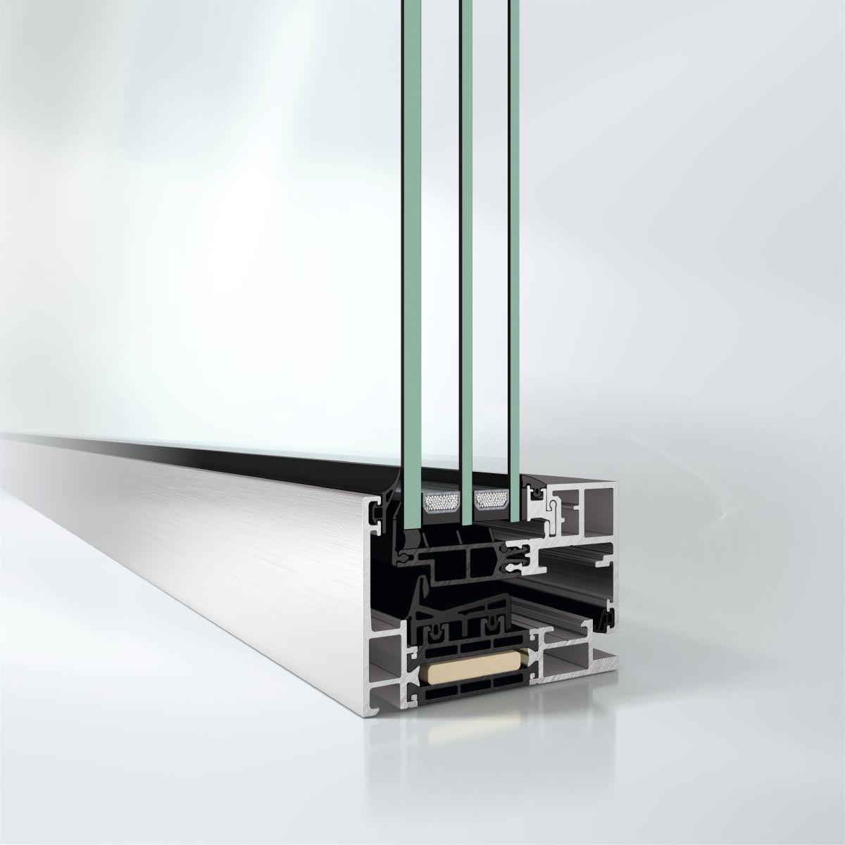 Sistem de ferestre din aluminiu Schüco AWS 75 PD.SI