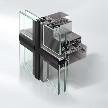 Sistem de ferestre din aluminiu inglobate in pereti cortina Schüco AWS 114.SI