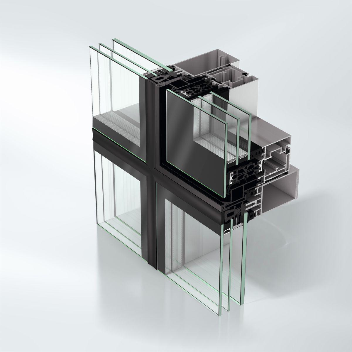 Sistem din aluminiu pentru fatade structurale Schüco FWS 50 SG
