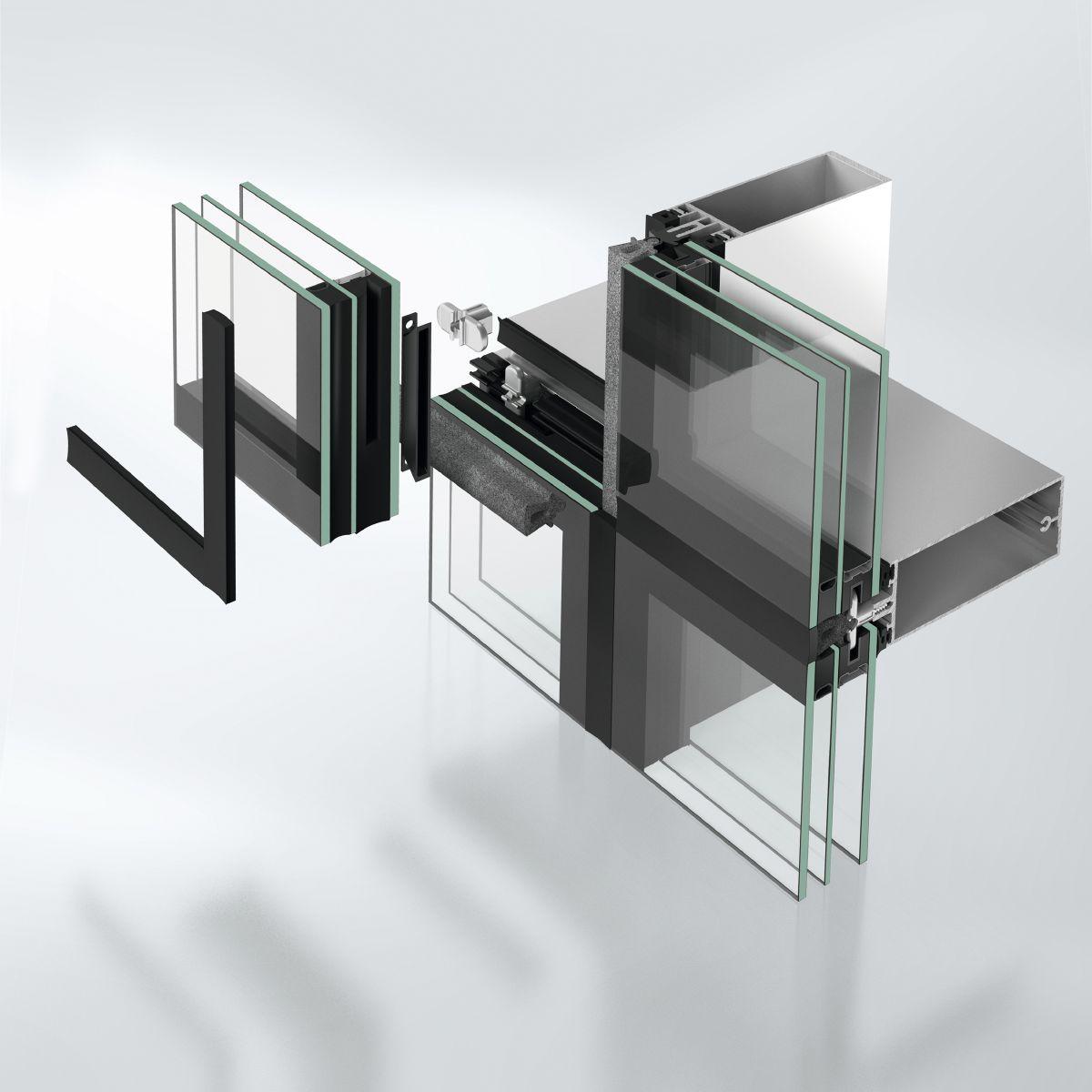 Sistem din aluminiu pentru fatade structurale Schüco FWS 50 SG