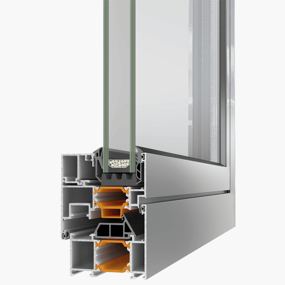 Sistem pentru ferestre batante cu bariera termica Alumil SMARTIA S67