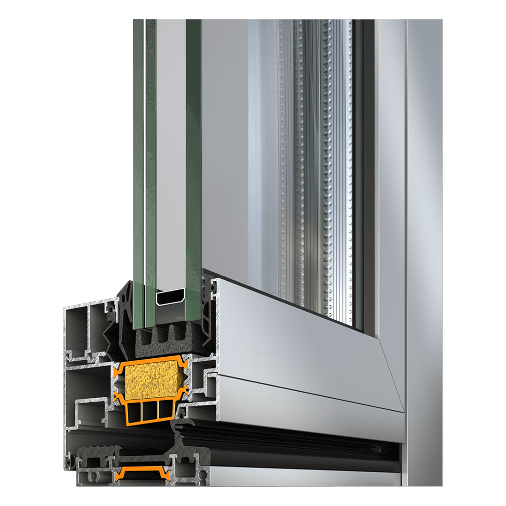 Sistem pentru ferestre batante cu bariera termica Alumil SMARTIA S77