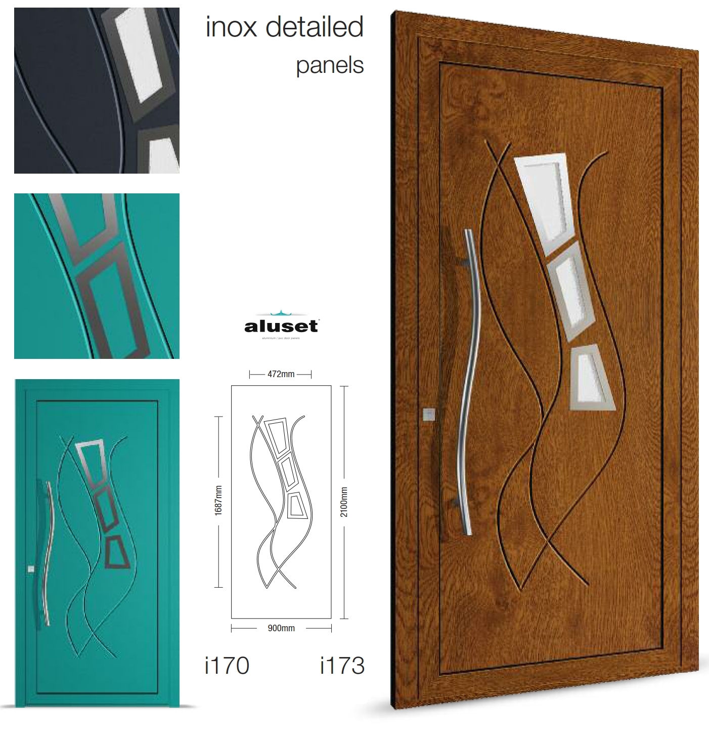 Usa de intrare din aluminiu Aluset i170/i173
