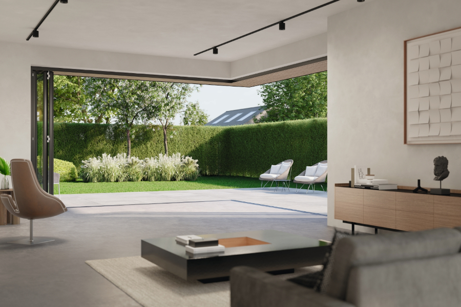 Libertate totala in proiectare cu usile pliante Schüco AS FD 75/90.HI