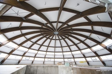 Glulam a realizat cupola ce acopera piscina hotelului Perla Moldovei