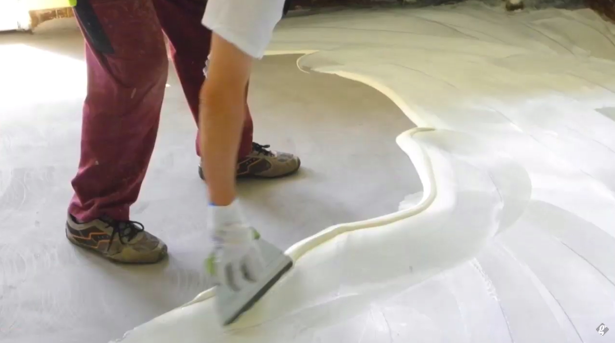 Installation of Graboplast heterogeneous and homogeneous sheet vinyl flooring