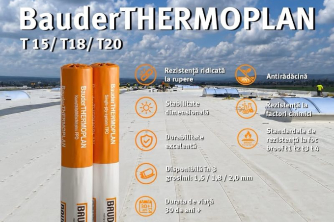 Hidroizolatie performanta cu BauderTHERMOPLAN