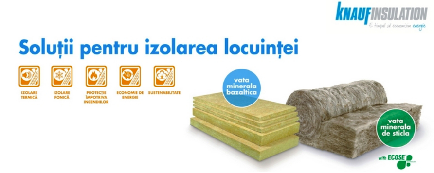 Performante comparative: Vata minerala de sticla, vata minerala bazaltica Knauf Insulation