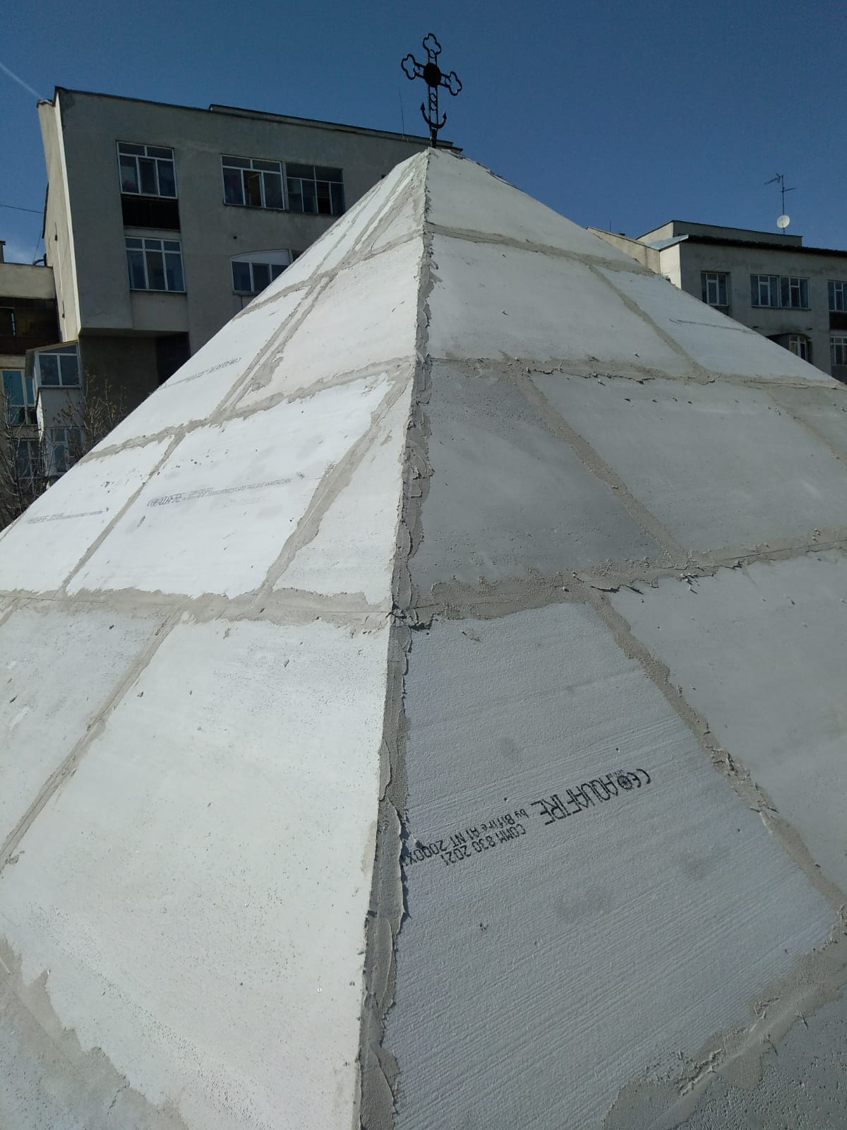 Acoperis rezistent la foc realizat cu placa AquaFire pentru biserica Hagi Enus