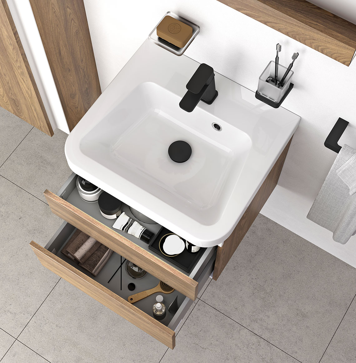 Mobilier 10° - Baie RAVAK in alb si negru - Sfaturi + modele pentru o amenajare inspirata Mobilier 10° - Baie RAVAK in alb si negru - Sfaturi + modele pentru o amenajare inspirata