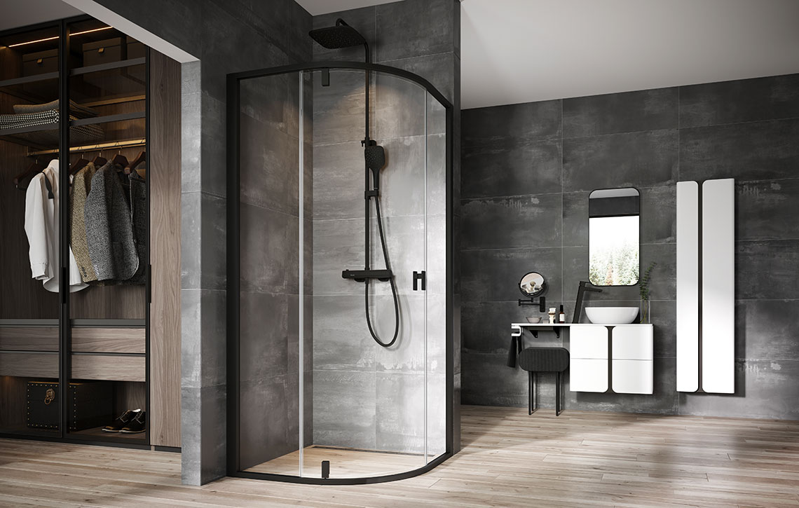 Cabina de dus Nexty NSKK3 si mobilier Balance - Baie RAVAK in alb si negru - Sfaturi + modele pentru o amenajare inspirata Cabina de dus Nexty NSKK3 si mobilier Balance - Baie RAVAK in alb si negru - Sfaturi + modele pentru o amenajare inspirata