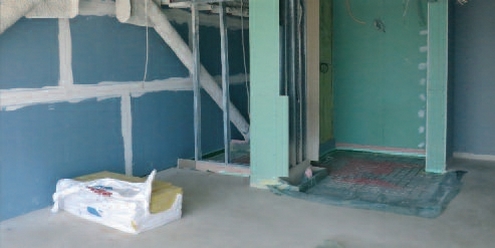 Fonoizolarea in pardoseala a bailor de hotel cu placi din vata minerala Ursa Glasswool® TSP