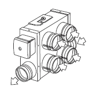 Gama de ventilatoare centrifugale in-line VKP mini in carcasa de otel cu debit de aer de pana la 176 m³/h