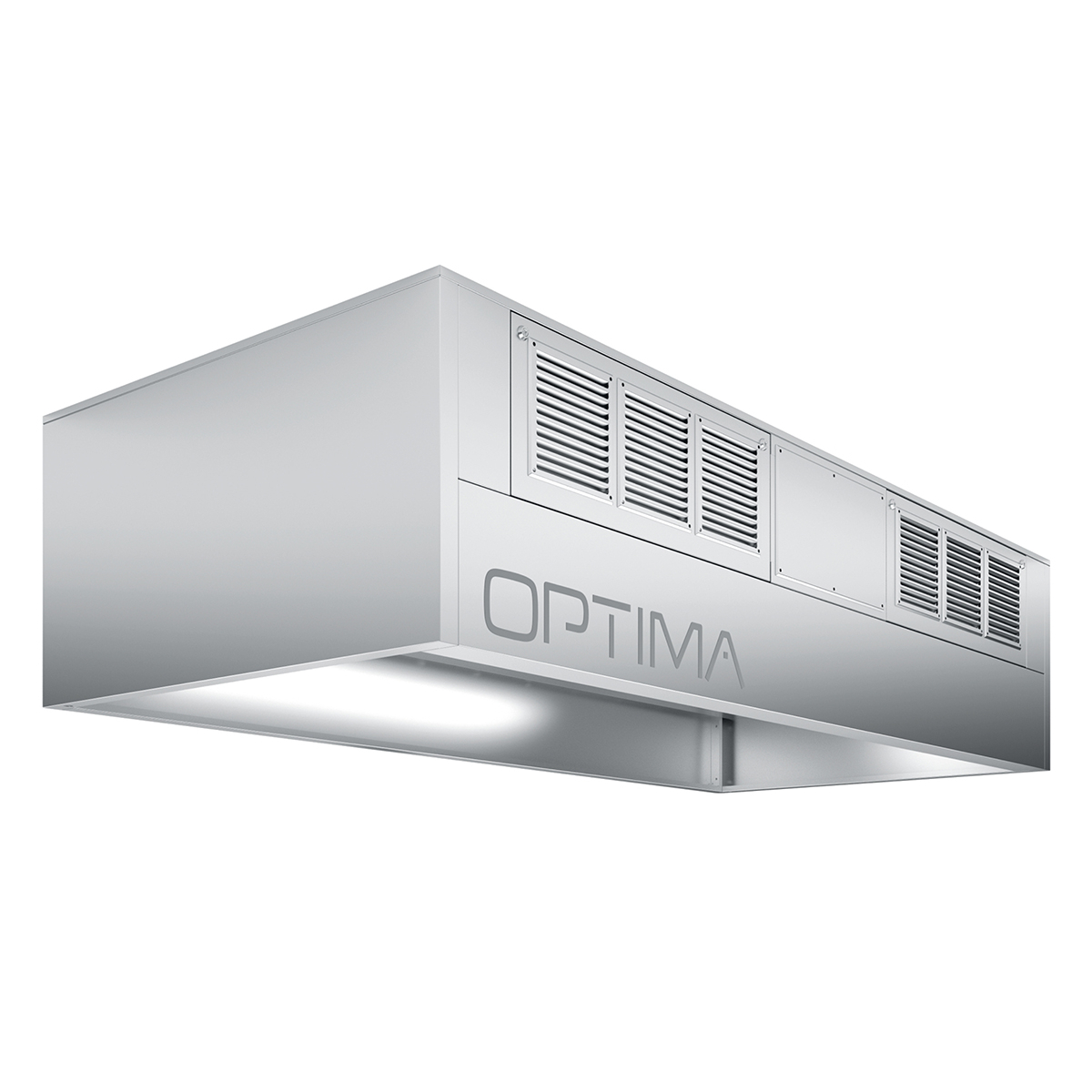 Hota de extractie OPTIMA cu compensare de aer proaspat si recuperator de caldura integrat