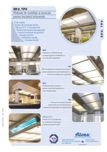Plafoane de ventilatie si extractie pentru bucatarii profesionale Atrea - prezentare detaliata