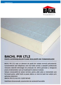 Element de panta din izolatie termica BACHL PIR LTL2 - fisa tehnica