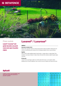 Plasa sudata Luxanet® / Luxursus® - prezentare generala