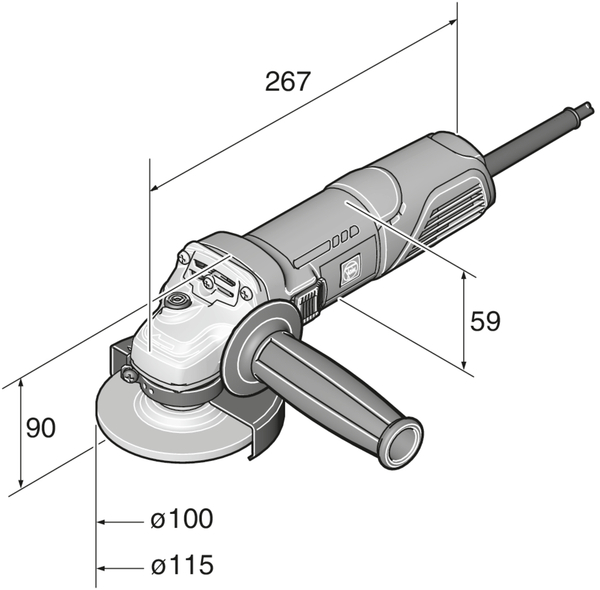 Polizor unghiular compact Ø 115 mm FEIN WSG 7-115 si Ø 125 mm FEIN WSG 7-125