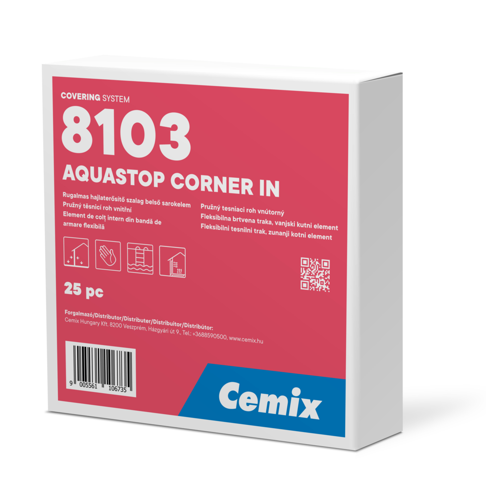 Banda de etansare flexibila pentru colturi interioare Cemix 8103 Aquastop Corner IN