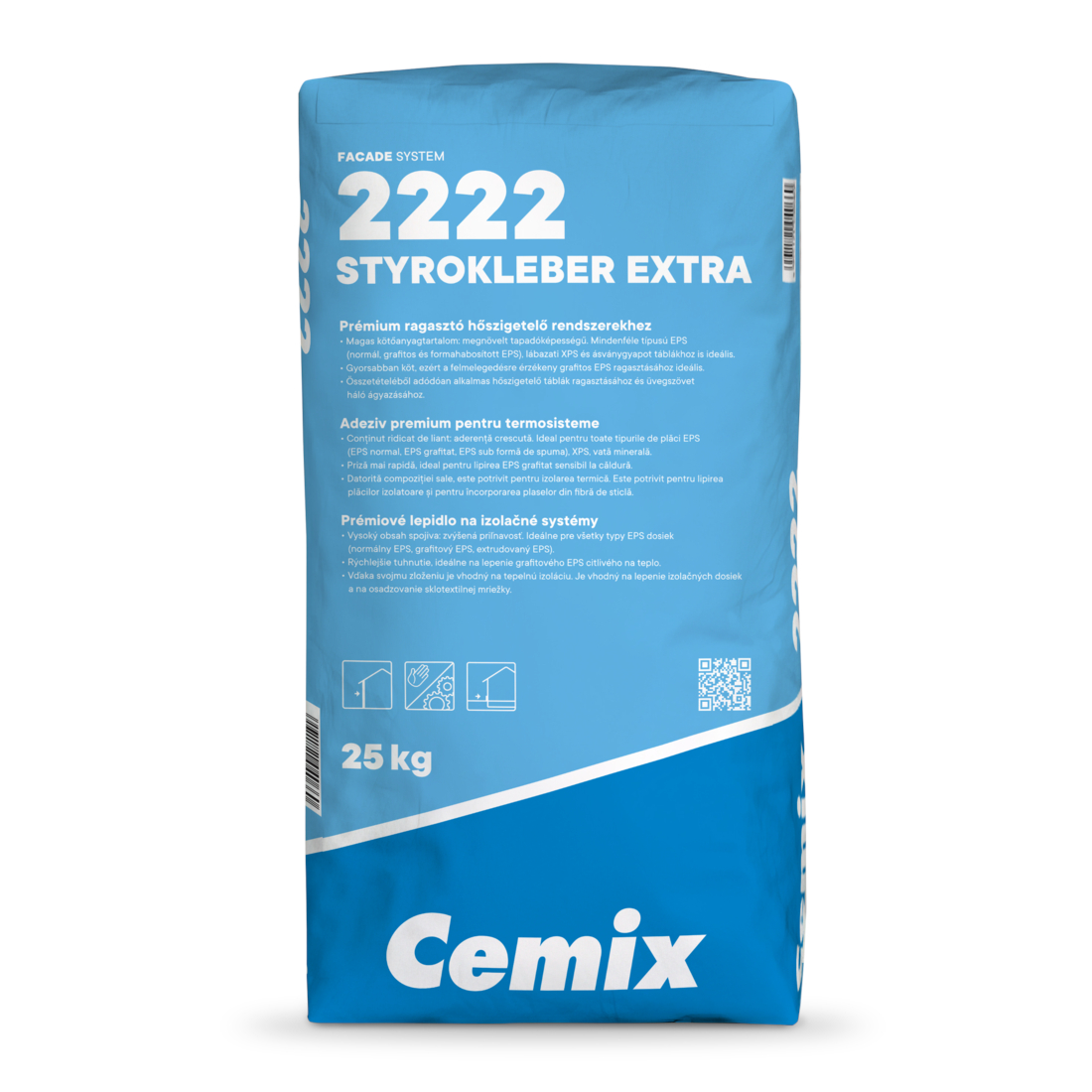 Mortar adeziv si de armare, pentru termosisteme, pe baza de ciment Cemix 2222 StyroKleber Extra