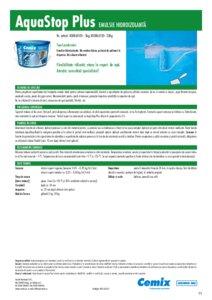 Emulsie hidroizolanta Cemix Aquastop Plus - fisa tehnica