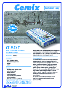 Mortar grosier de reparatii Cemix CT-Max T - fisa tehnica