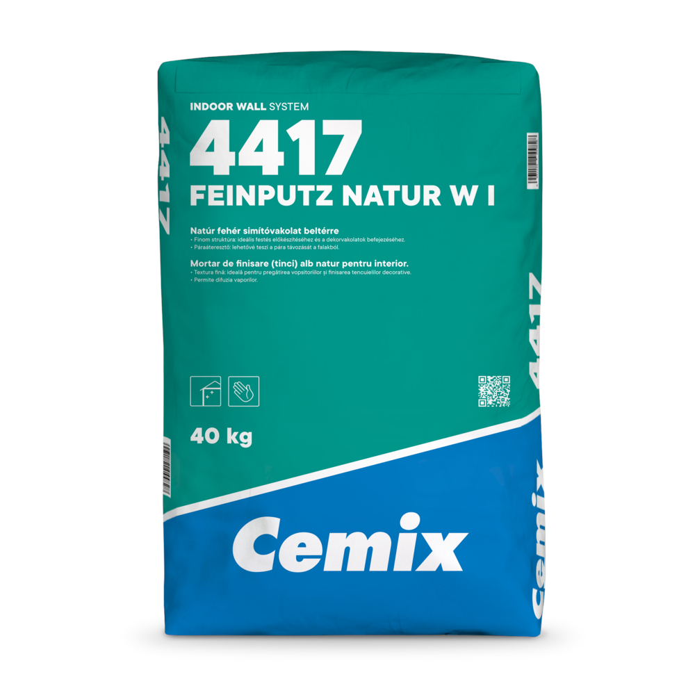 Mortar de finisare Cemix 4417 FEINPUTZ Natur W I pentru interior