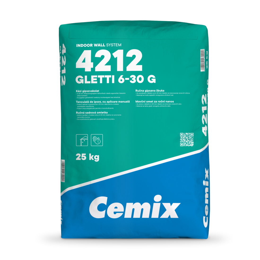 Tencuiala pe baza de gips, aplicare manuala Cemix 4212 Gletti 6-30 G