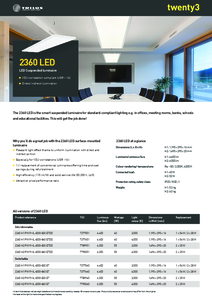 Corp de iluminat suspendat Trilux twenty3 2360 LED - prezentare detaliata