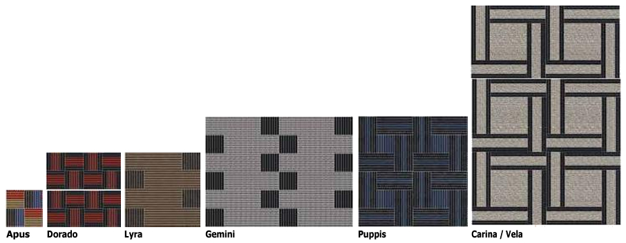 Stergator profesional modular AluTileMat® Mini - Combinatii