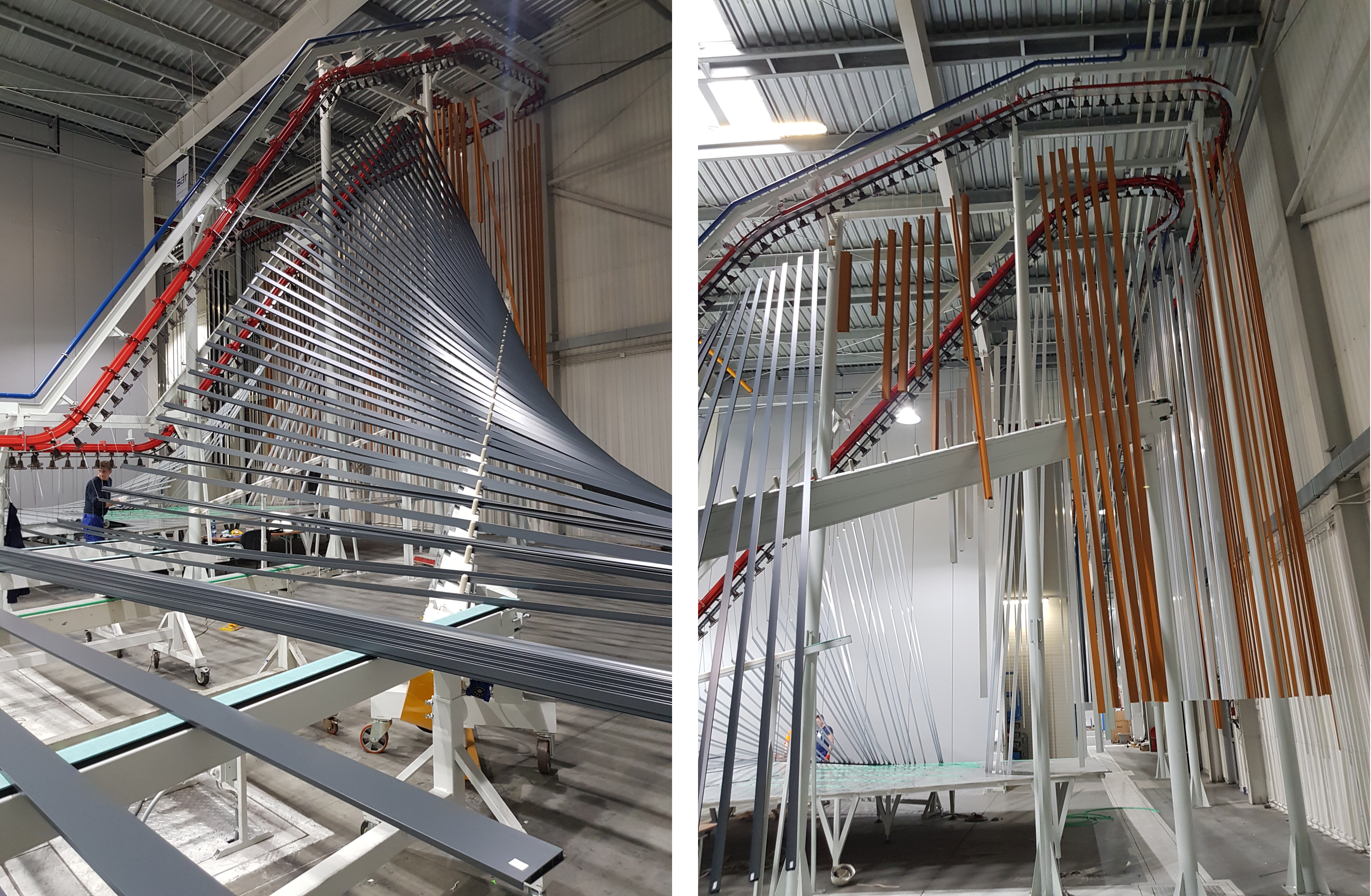 A doua instalatie de vopsire verticala cu particule de pulberi a fost instalata la fabrica Aliplast din Lublin, Polonia