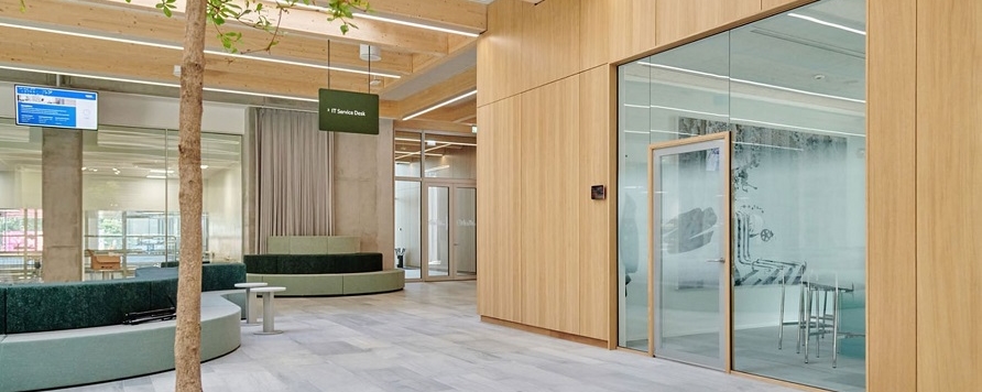 DEKO's minimalist and functional partition solutions in a detailed wooden design