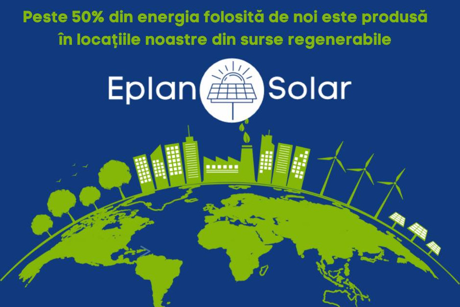 Peste 50% din energia folosita de Eplan Solar este produsa in locatiile lor din surse regenerabile