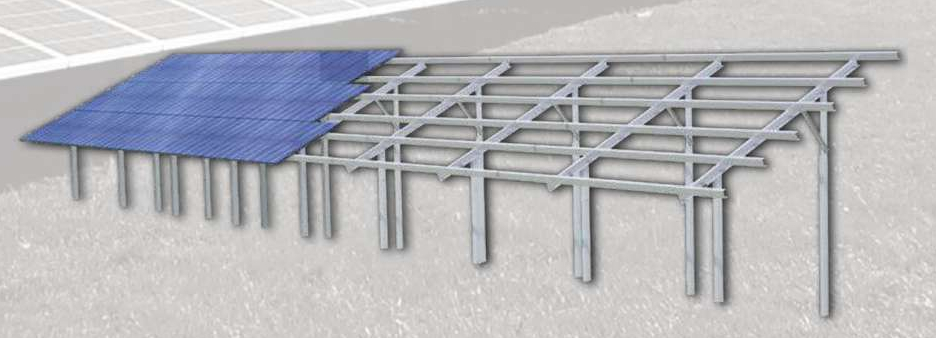 Sisteme de montaj pentru panouri fotovoltaice cu instalare la sol E-Solar - Trio