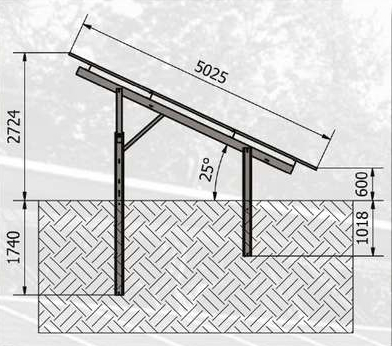 Sisteme de montaj pentru panouri fotovoltaice cu instalare la sol E-Solar - Trio