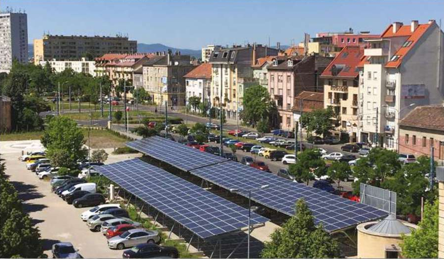 Sistem de montaj pentru panouri fotovoltaice tip parcare Carport FCP