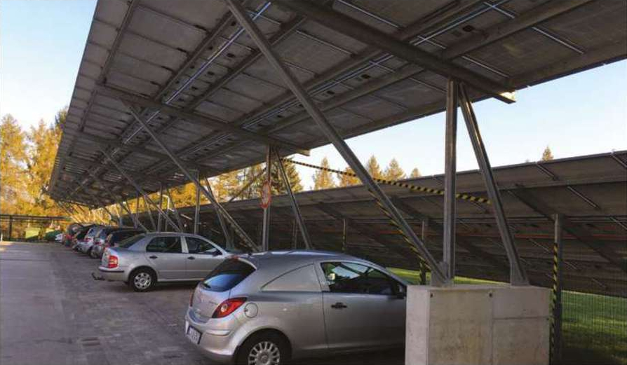 Sistem de montaj pentru panouri fotovoltaice tip parcare Carport BCP