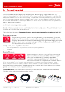 Garantia Danfoss pentru incalzire electrica - prezentare detaliata