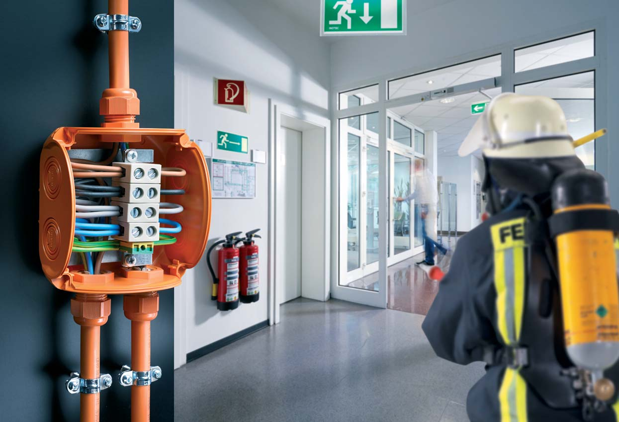 Hensel ENYCASE FK cable junction boxes with intrinsic fire resistance and insulation integrity